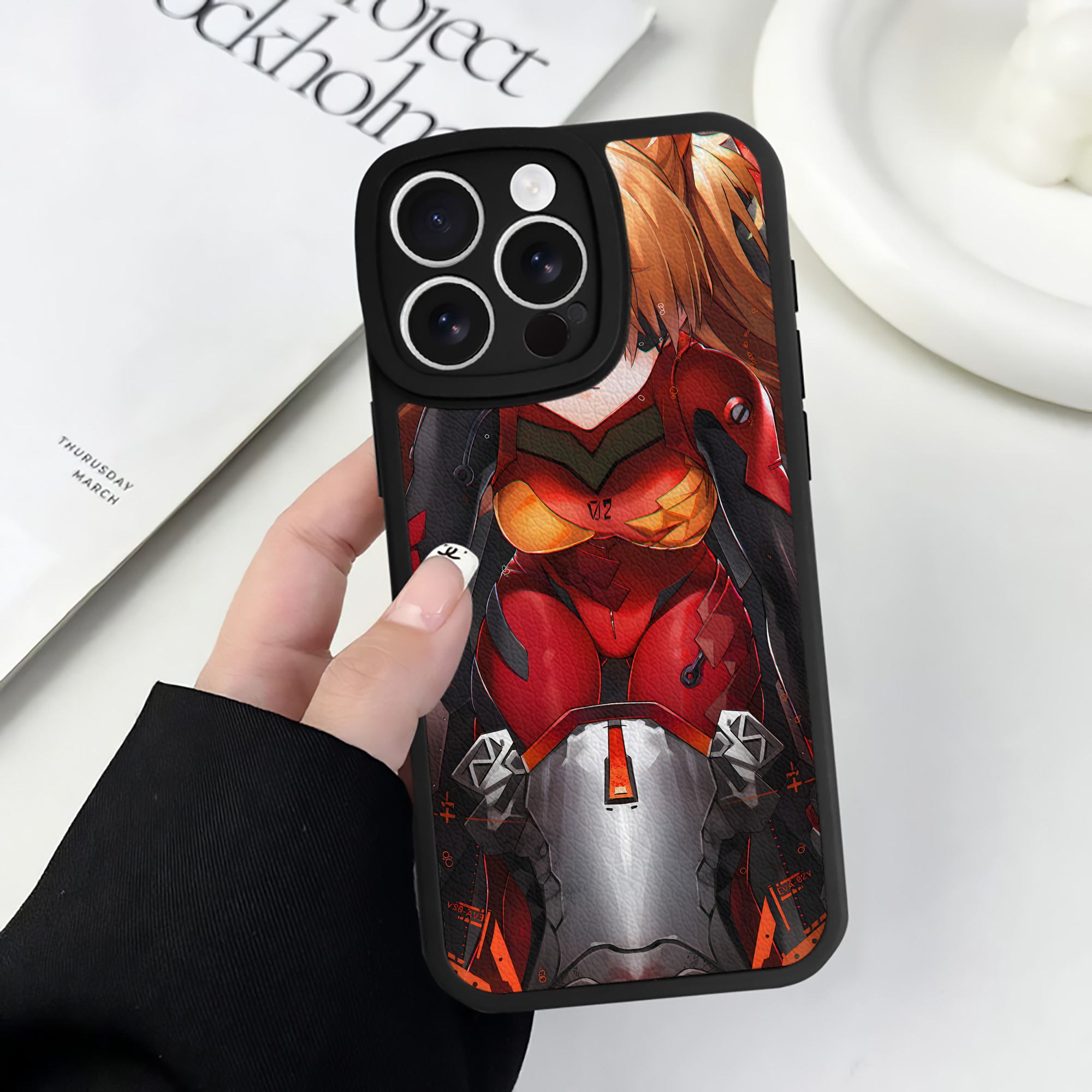 （画像用） EVA 新世紀エヴァンゲリオン 【iPhone 16シリーズ対応】シリコンスマホケース（レザー調） 材質：シリコン